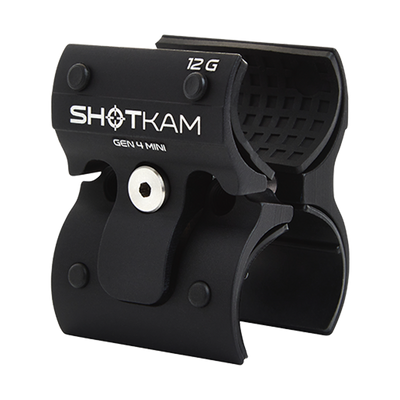 12 Gauge Gen 4 Mini ShotKam Mount – Designed for 12 gauge shotguns, this Gen 4 Mini mount provides secure and stable attachment for capturing precise shooting footage.