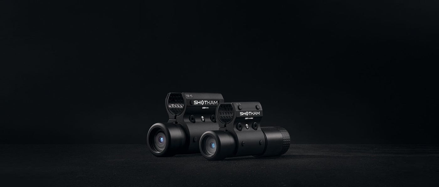 Gen 4 and Gen 4 Mini ShotKam models side-by-side on ShotKam USA homepage, showcasing their design differences and unique shooting features.