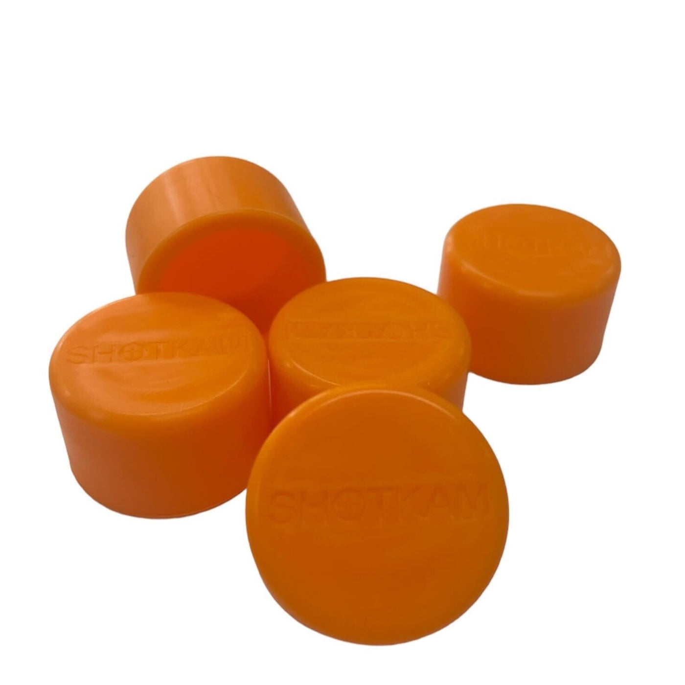 Orange ShotKam lens set of offering protective soft plastic to prevent lens