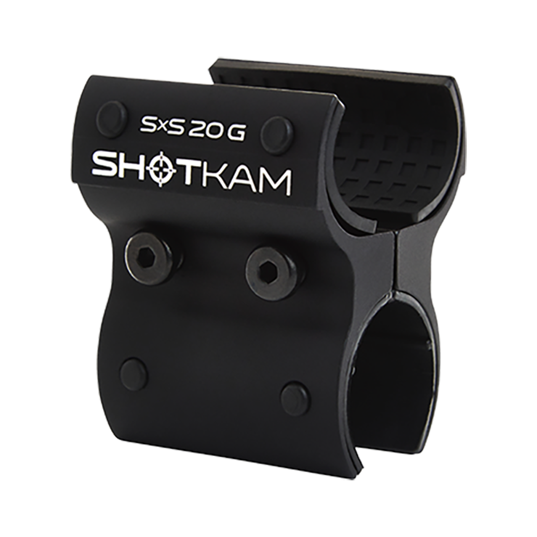 SxS 20 Gauge ShotKam Mount – Designed for side-by-side 20 gauge shotguns, this mount securely attaches the Gen 4 Mini ShotKam for stable and precise footage during shooting.