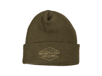 ShotKam Green Embroidered Knit Cap